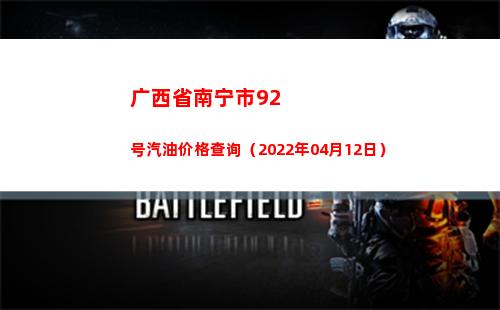 广西省南宁市92号汽油价格查询（2022年04月12日）