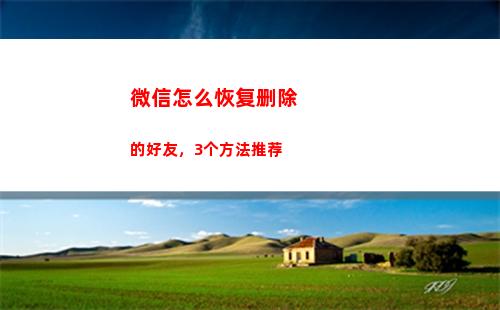 微信怎么恢复删除的好友，3个方法推荐(微信怎么恢复删除好友的聊天记录)