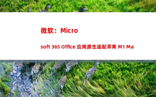 微软：Microsoft 365 Office 应用原生适配苹果 M1 Mac(微软microsoft官网)