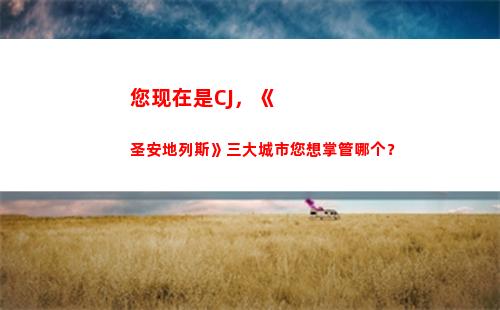 您现在是CJ，《圣安地列斯》三大城市您想掌管哪个？