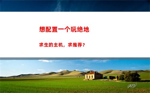 想配置一个玩绝地求生的主机，求推荐？