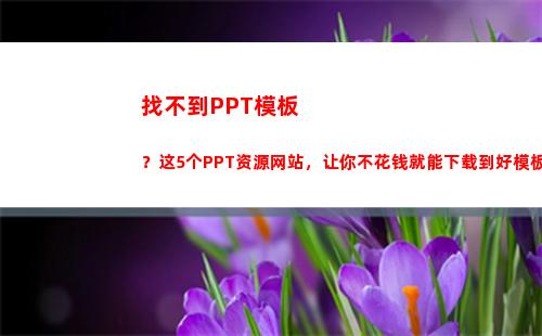 找不到PPT模板？这5个PPT资源网站，让你不花钱就能下载到好模板(ppt模板怎么找不到)