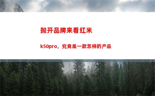 抛开品牌来看红米k50pro，毕竟是一款还好**产物