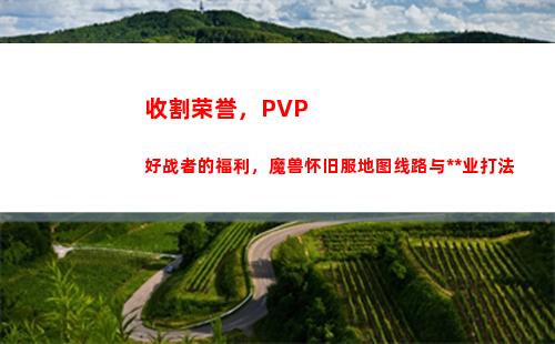 收割荣誉，PVP好战者的福利，魔兽怀旧服地图线路与全职业打法