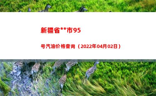新疆省乌鲁木齐市95号汽油价格查询（2022年04月02日）