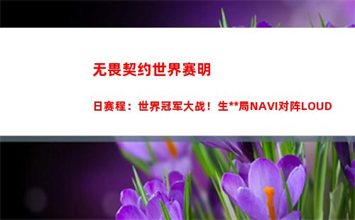 无畏契约世界赛明日赛程：世界冠军大战！生死局NAVI对阵LOUD