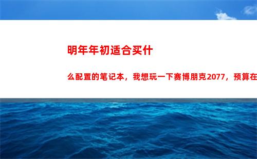 明年年初适合买什么配置的笔记本，我想玩一下赛博朋克2077，预算在1w左右？