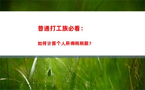 个人所得税税率计算(个人所得税税率计算表2021)