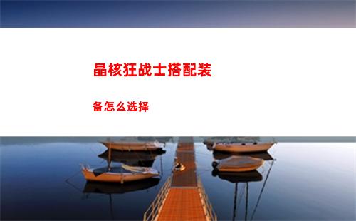 晶核狂战士搭配装备怎么选择