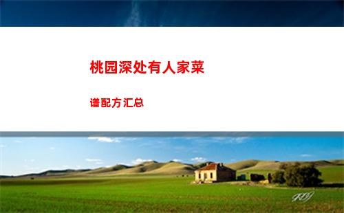 桃园深处有人家菜谱配方汇总