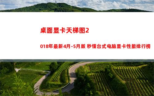 桌面显卡天梯图2018年最新4月-5月版 秒懂台式电脑显卡性能排行榜(桌面显卡天梯图2022年3月)