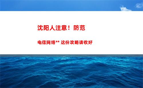沈阳人注意！防范电信网络诈骗 这份攻略请收好(沈阳人注意了)