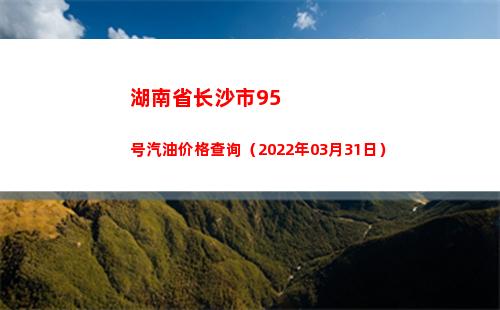 湖南省长沙市95号汽油价格查询（2022年03月31日）