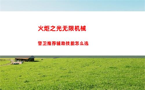 火炬之光无限机械警卫推荐辅助技能怎么选