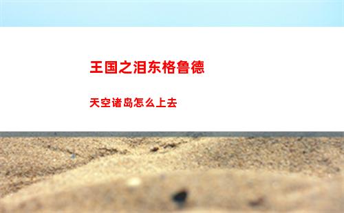 王国之泪东格鲁德天空诸岛怎么上去