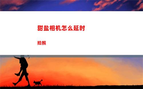 甜盐相机怎么延时拍照