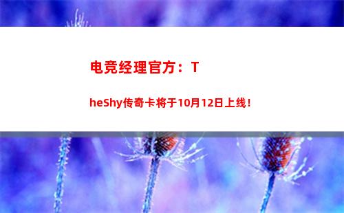 电竞经理官方：TheShy传奇卡将于10月12日上线！