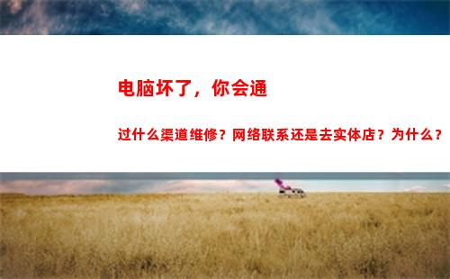 电脑坏了，你会通过什么渠道维修？网络联系还是去实体店？为什么？(保会通 移动电脑)