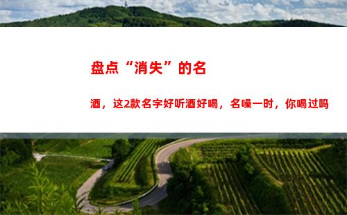 盘点“消失”的名酒，这2款名字好听酒好喝，名噪一时，你喝过吗(盘点消失的国家)