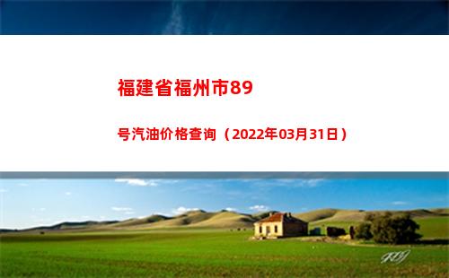 福建省福州市89号汽油价格查询（2022年03月31日）