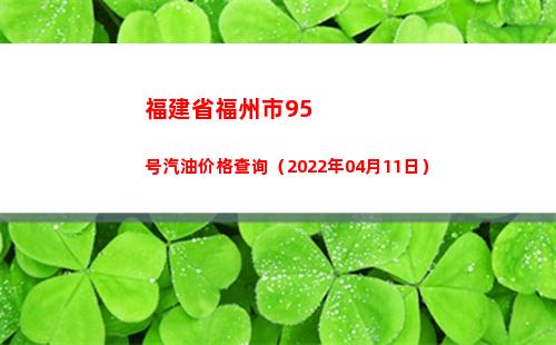 福建省福州市95号汽油价格查询（2022年04月11日）