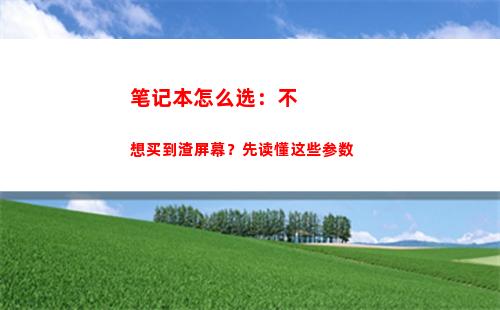 笔记本怎么选：不想买到渣屏幕？先读懂这些参数(笔记本内存条怎么选)
