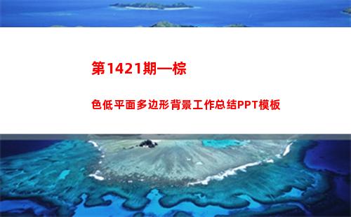 第1421期—棕色低平面多边形背景工作总结PPT模板