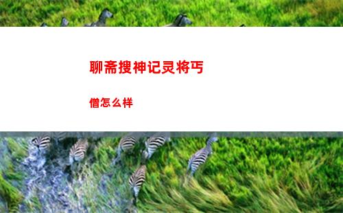 聊斋搜神记灵将丐僧怎么样