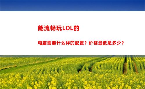 能流畅玩LOL的电脑需要什么样的配置？价格最低是多少？(能流畅玩lol的洋垃圾配置)