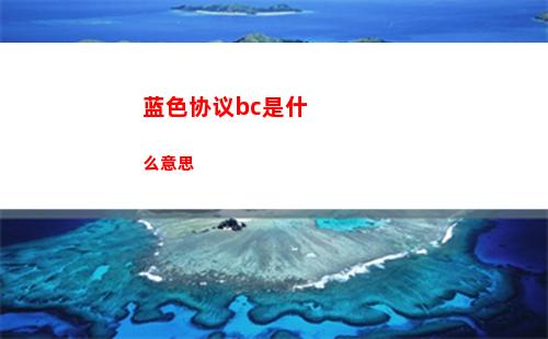蓝色协议bc是什么意思
