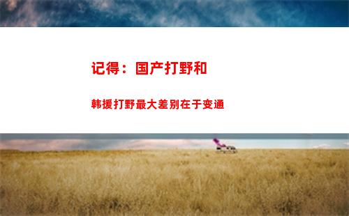 记得：国产打野和韩援打野最大差别在于变通