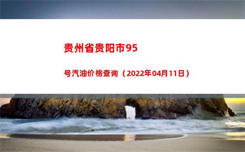 贵州省贵阳市95号汽油价格查询（2022年04月11日）