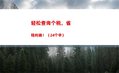 零跑腿！教你个税退费查询技巧，轻松查到你的退税详情！