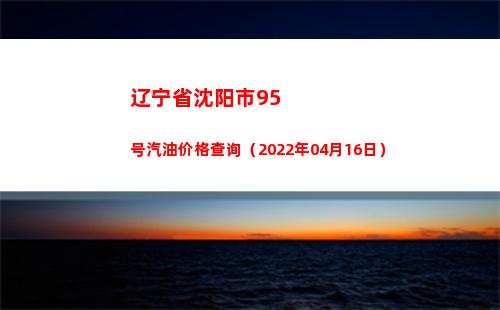 辽宁省沈阳市95号汽油价格查询（2022年04月16日）
