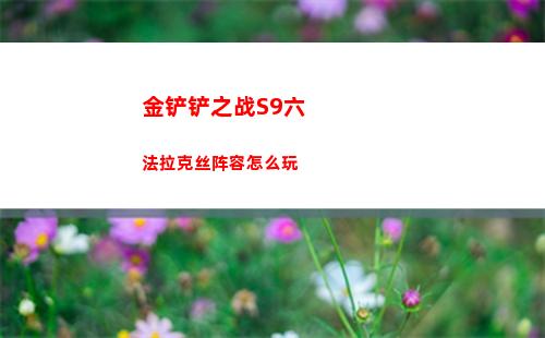 金铲铲之战S9六法拉克丝阵容怎么玩