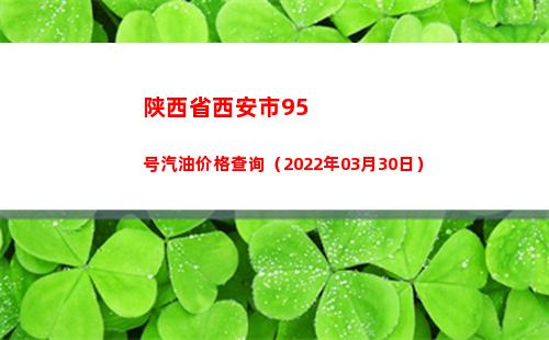 陕西省西安市95号汽油价格查询（2022年03月30日）