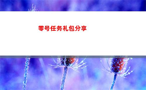 零号任务礼包分享