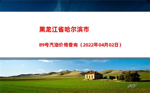 黑龙江省哈尔滨市89号汽油价格查询（2022年04月02日）