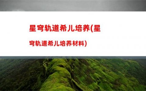 星穹轨道希儿(星穹轨道希儿遗器)