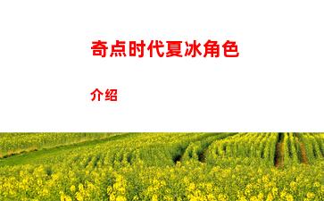 奇点时代夏冰角色介绍