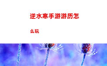 逆水寒手游游历怎么玩