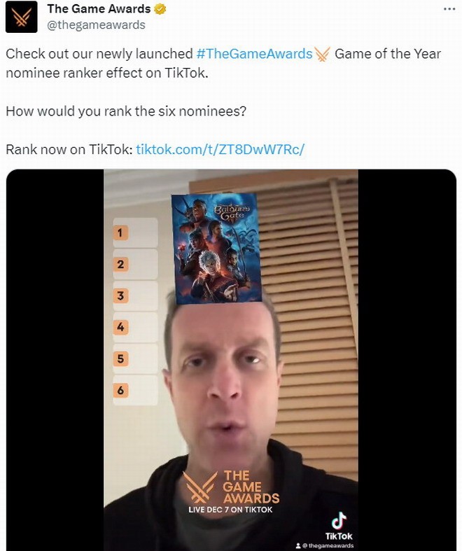 TGA创始人暗示《博德之门3》是今年年度游戏 你的选择是？